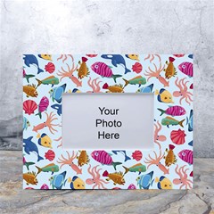 Sea Creature Themed Artwork Underwater Background Pictures White Tabletop Photo Frame 4 x6  by Bangk1t