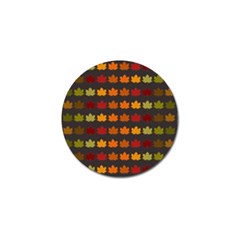 Autumn Fall Leaves Season Background Glitter Art Golf Ball Marker (4 Pack) by Bangk1t