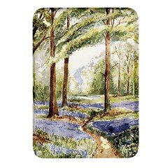 Trees Park Watercolor Lavender Flowers Foliage Rectangular Glass Fridge Magnet (4 Pack) by Bangk1t