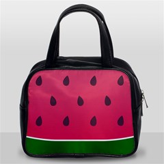 Watermelon Fruit Summer Red Fresh Food Healthy Classic Handbag (two Sides) by pakminggu