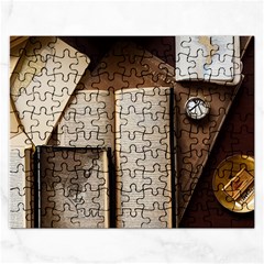 Desk Book Inkwell Pen Rectangular Jigsaw Puzzl by Ravend