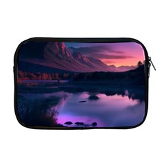 Lake Mountain Night Sea Flower Nature Apple Macbook Pro 17  Zipper Case by Ravend