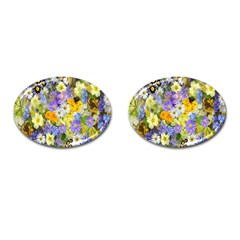 Spring Flowers Cufflinks (oval)