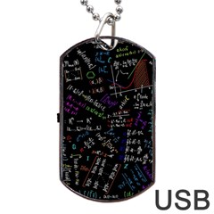 Mathematics  Physics Maths Math Pattern Dog Tag Usb Flash (one Side) by Grandong