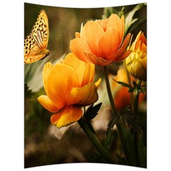 Yellow Butterfly Flower Back Support Cushion