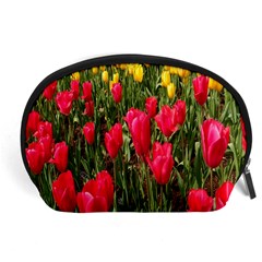 Yellow Pink Red Flowers Accessory Pouch (large)