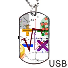 Mathematics Formula Physics School Dog Tag Usb Flash (two Sides) by Grandong