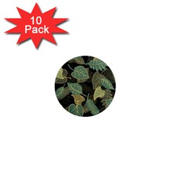 Autumn Fallen Leaves Dried Leaves 1  Mini Magnet (10 Pack)  by Grandong