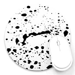 Monochrome Mirage  Round Mousepad by dflcprintsclothing