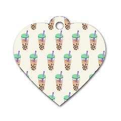 Cute Boba Dog Tag Heart (one Side)