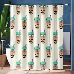 Cute Boba Shower Curtain 60  X 72  (medium) 