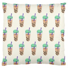 Cute Boba Standard Premium Plush Fleece Cushion Case (two Sides)