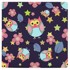 Owl-stars-pattern-background Uv Print Square Tile Coaster 