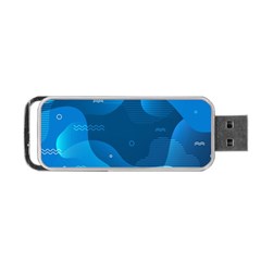 Abstract-classic-blue-background Portable Usb Flash (one Side)