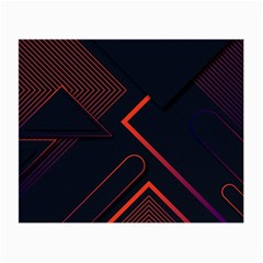 Gradient-geometric-shapes-dark-background-design Small Glasses Cloth