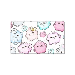 Cute-doodle-cartoon-seamless-pattern Sticker (rectangular) by pakminggu