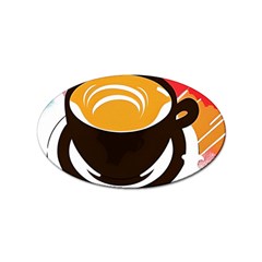 Coffee Tea Cappuccino Sticker Oval (100 Pack)