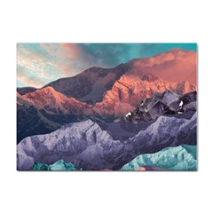 Adventure Psychedelic Mountain Sticker A4 (100 Pack)