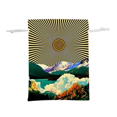 Surreal Art Psychadelic Mountain Lightweight Drawstring Pouch (s) by uniart180623