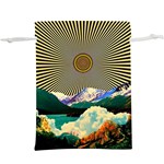 Surreal Art Psychadelic Mountain Lightweight Drawstring Pouch (XL) Back