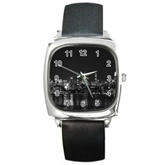 New York Skyline Square Metal Watch by Bedest