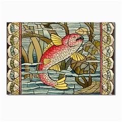 Fish Underwater Cubism Mosaic Postcard 4 x 6  (pkg Of 10) by Bedest