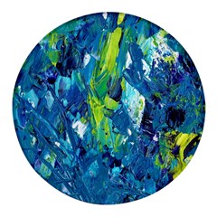 Painting-01 Round Glass Fridge Magnet (4 Pack)