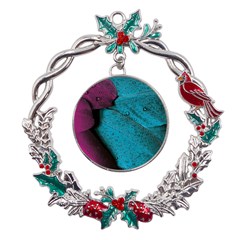 Plumage Metal X mas Wreath Holly Leaf Ornament
