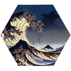 The Great Wave Off Kanagawa Japan Japanese Waves Wooden Puzzle Hexagon by pakminggu