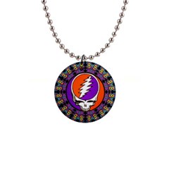 Gratefuldead Grateful Dead Pattern 1  Button Necklace by Cowasu