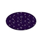 Vector Seamless Dark Zodiac Sign Star Symbol Pattern Sticker Oval (10 pack) Front