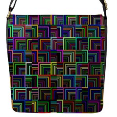 Wallpaper-background-colorful Flap Closure Messenger Bag (s) by Bedest