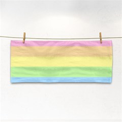 Cute Pastel Rainbow Striped Pattern Hand Towel by pakminggu