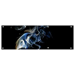 Smoke-flame-dynamic-wave-motion Banner And Sign 9  X 3  by Cowasu