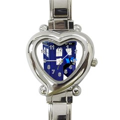 Tardis-doctor-who Heart Italian Charm Watch by Cowasu