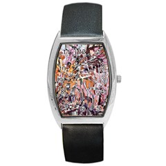 Pour Blend Smudged  Barrel Style Metal Watch