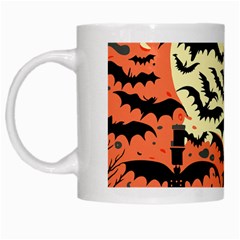 Bat Pattern White Mug by Valentinaart