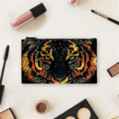 Tiger-predator-abstract-feline Cosmetic Bag (small) by Cowasu