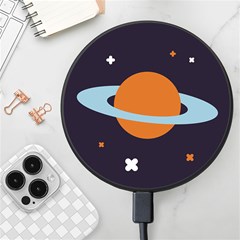 Planet-orbit-universe-star-galaxy Wireless Fast Charger(black) by Cowasu