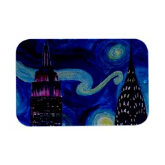 Starry Night In New York Van Gogh Manhattan Chrysler Building And Empire State Building Open Lid Metal Box (silver)  