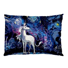 Unicorn Starry Night Print Van Gogh Pillow Case by Sarkoni