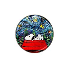 Dog Cartoon Vincent Van Gogh s Starry Night Parody Hat Clip Ball Marker by Sarkoni