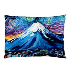 Mount Fuji Art Starry Night Van Gogh Pillow Case by Sarkoni