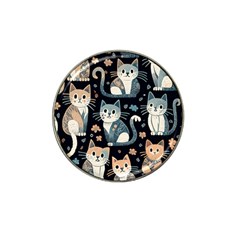 Cats Pattern Hat Clip Ball Marker by Valentinaart