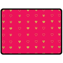 Heart Pattern Design Two Sides Fleece Blanket (large)