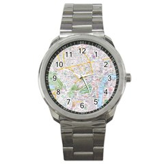 London City Map Sport Metal Watch