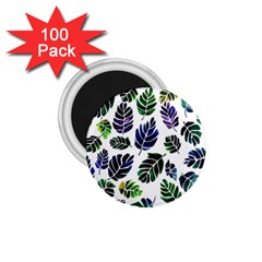 Leaves Watercolor Ornamental Decorative Design 1 75  Magnets (100 Pack) 