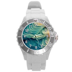 Art Pattern Artis Hands Illustration Round Plastic Sport Watch (l) by Ravend