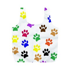 Pawprints-paw-prints-paw-animal Full Print Recycle Bag (m) by Ravend