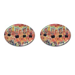 Indonesia-lukisan-picture Cufflinks (oval)